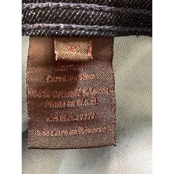 JAMES CURED BY SEUN Dry Aged Denim Womens Size 26 Dark Washed Jeans Low Rise - Picture 8 of 13